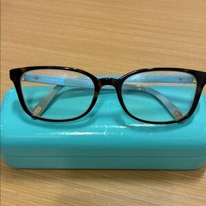 Tiffany & Co. Tortoise Shell Eyeglasses with Blue Case